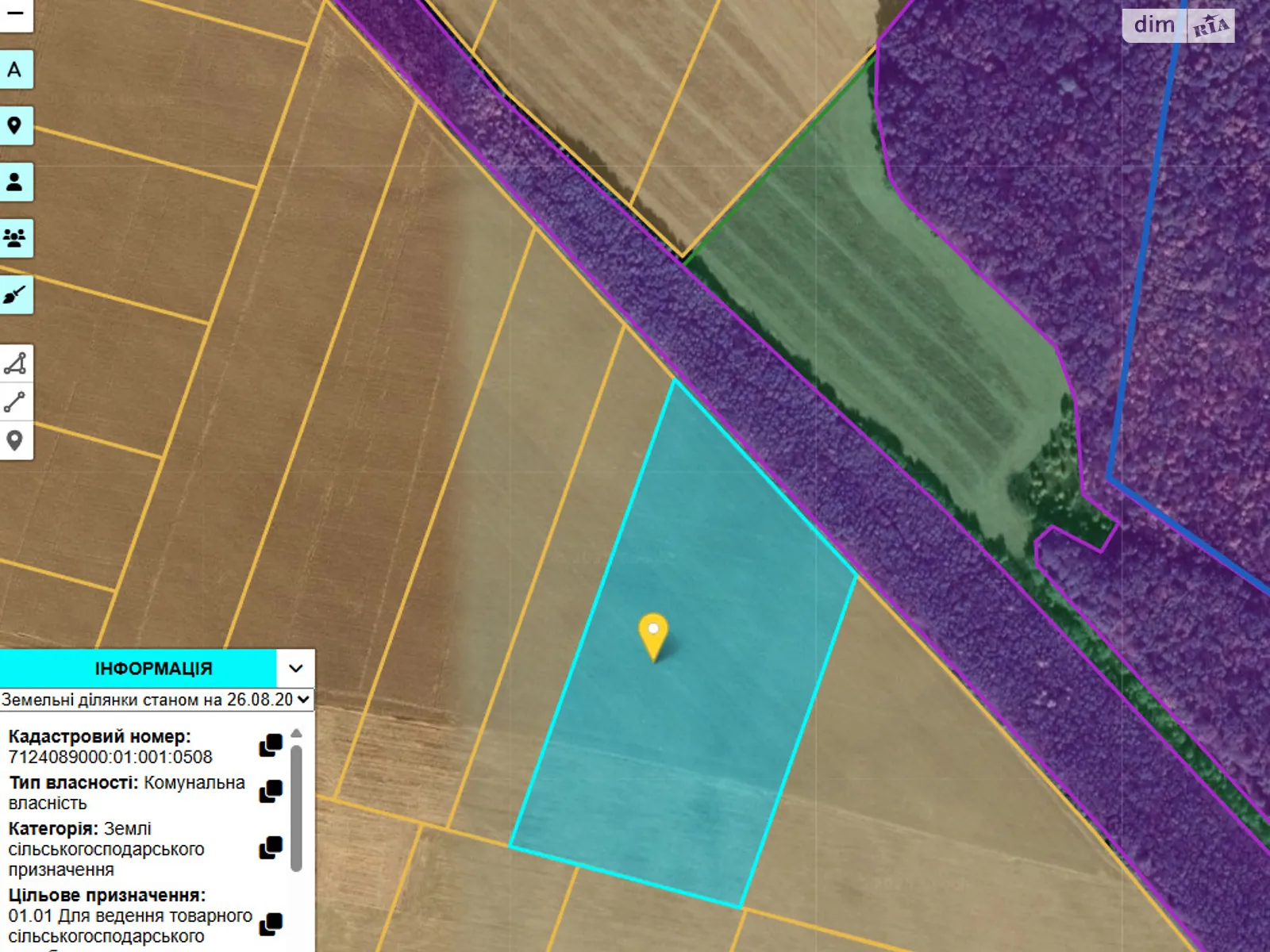 Здається в оренду земельна ділянка 4.3282 соток у Черкаській області, цена: 12445 грн - фото 1
