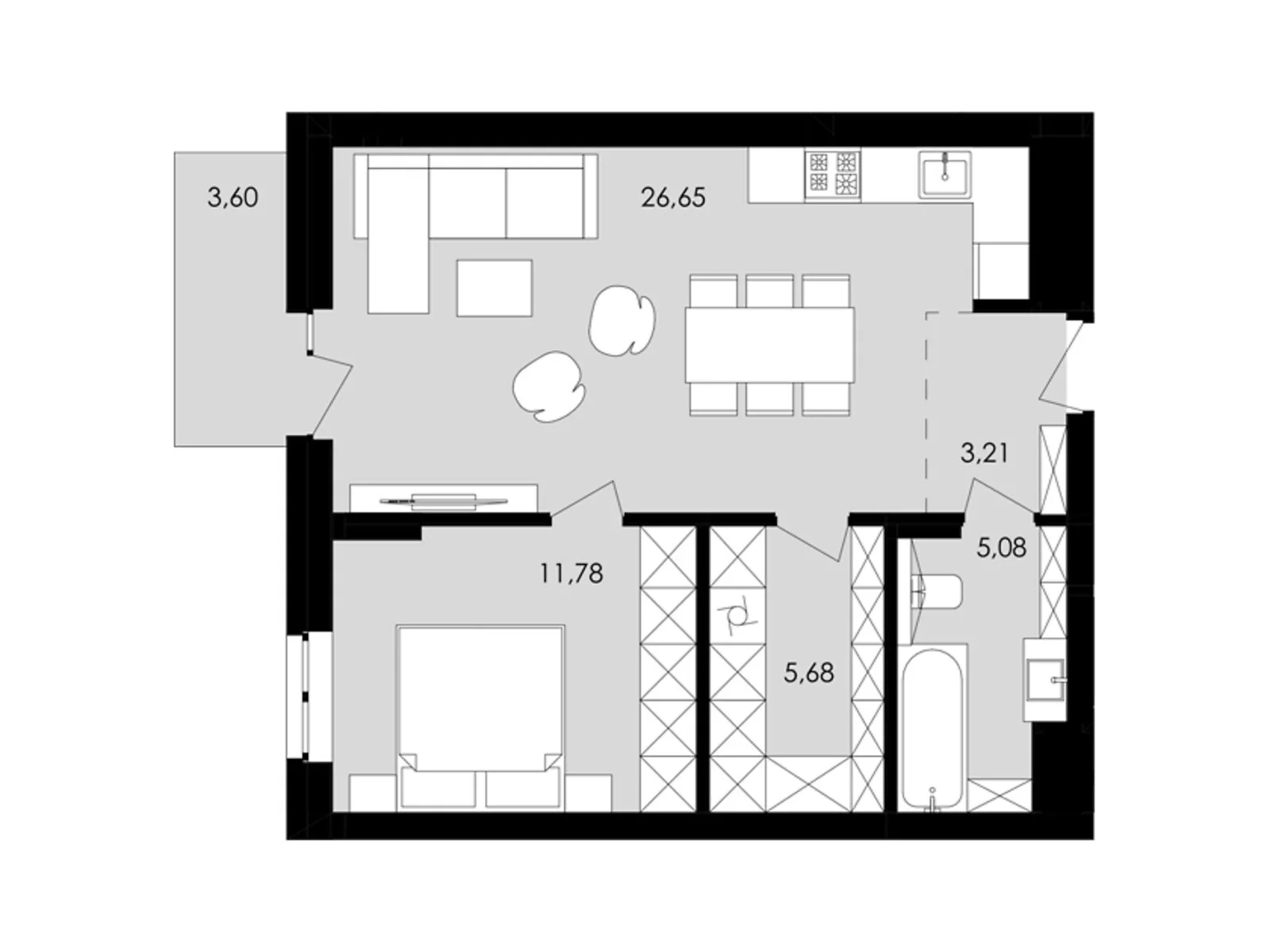 Продается 1-комнатная квартира 53.38 кв. м в Львове, цена: 117900 $ - фото 1