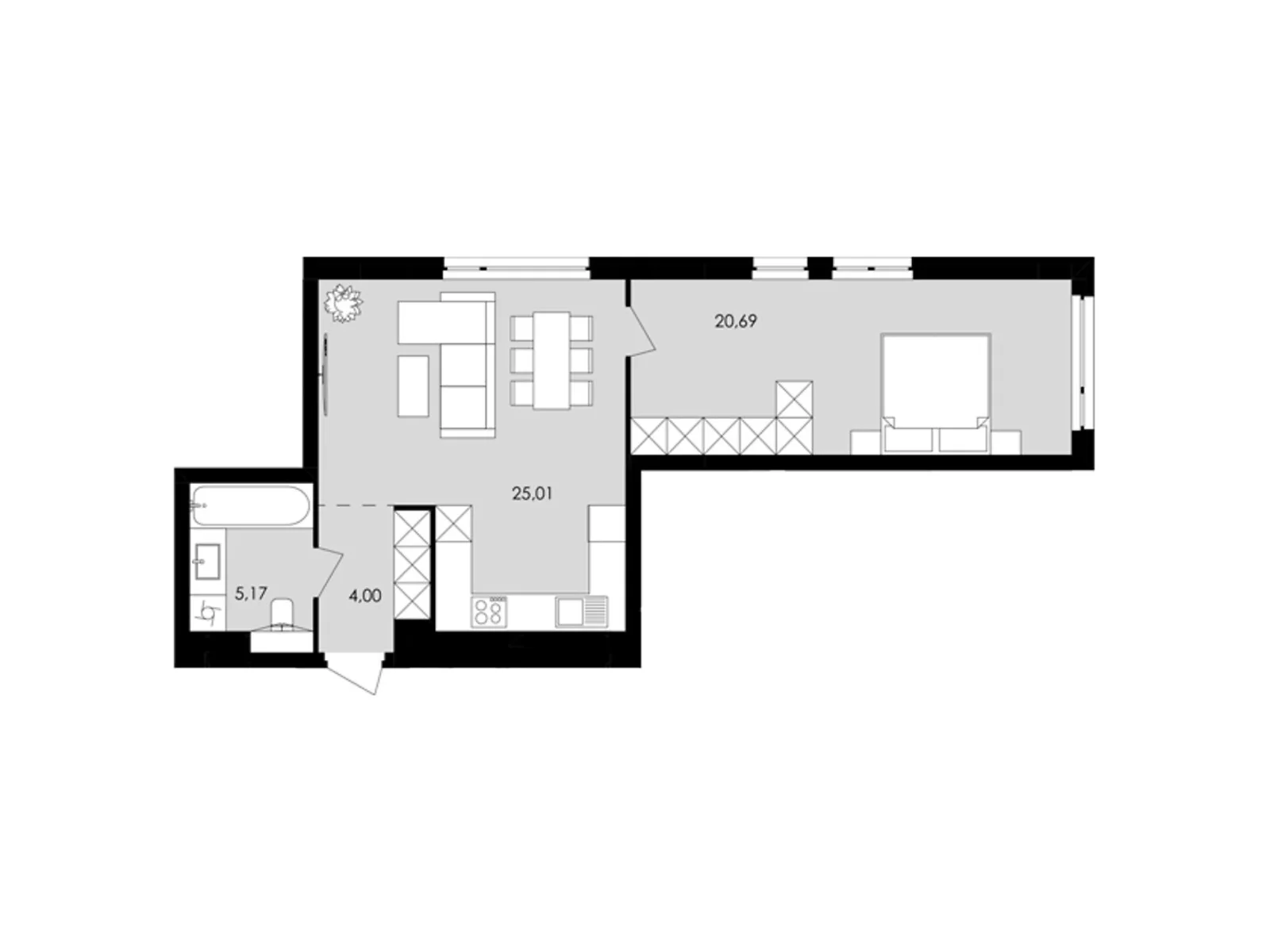 Продается 1-комнатная квартира 54.87 кв. м в Сокольниках, ул. Героев Майдана - фото 1