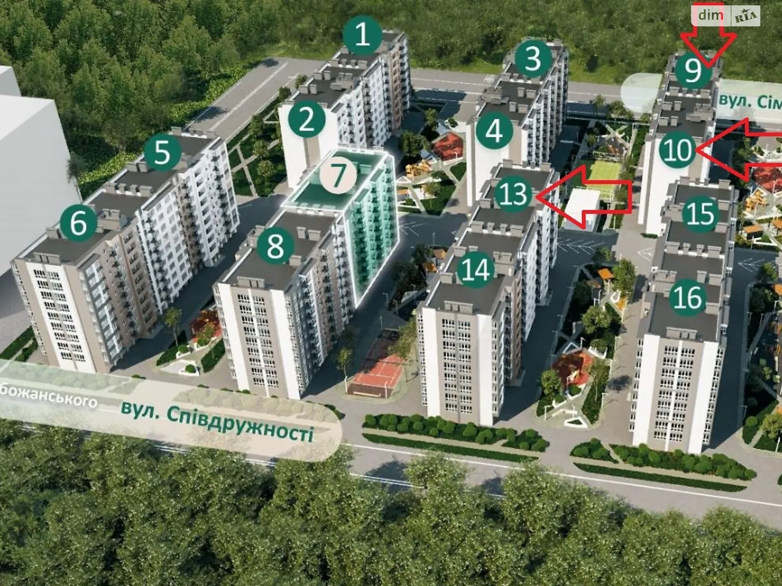 Продается 1-комнатная квартира 45 кв. м в Слобожанском, ул. Владимирская, 1 корпус 5 - фото 1