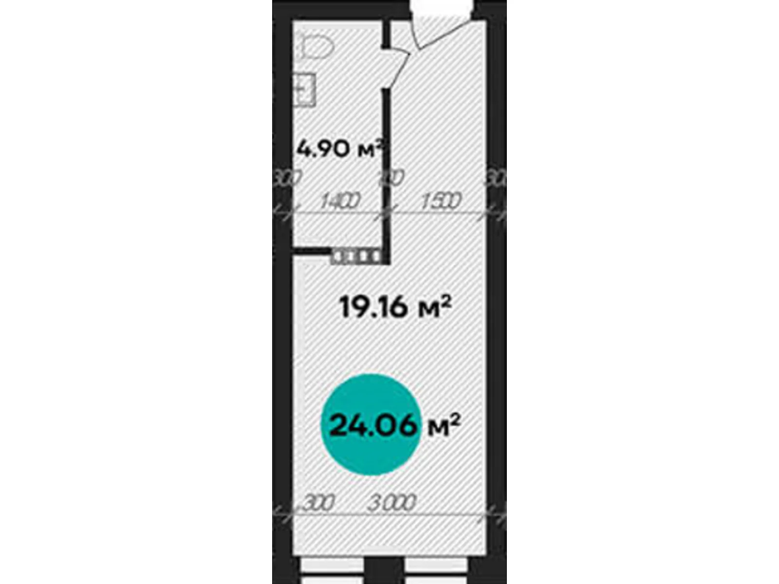 Продается 1-комнатная квартира 24.06 кв. м в Полтаве, ул. Шевченко, 58А - фото 1