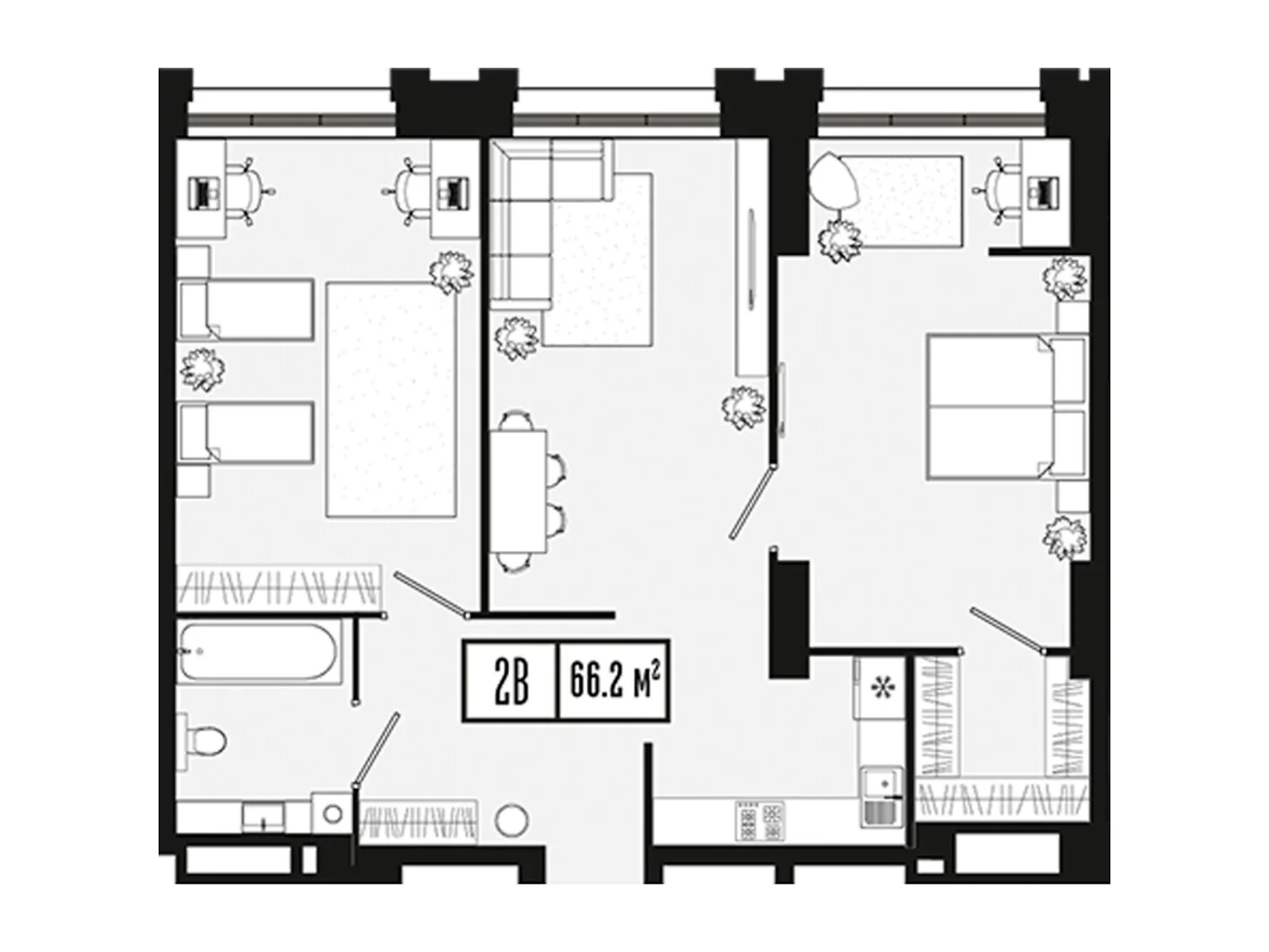 Продается 2-комнатная квартира 66.2 кв. м в Днепре, ул. 3-ї Штурмової Бригади(6-й стрелковой дивизии), 29 - фото 1