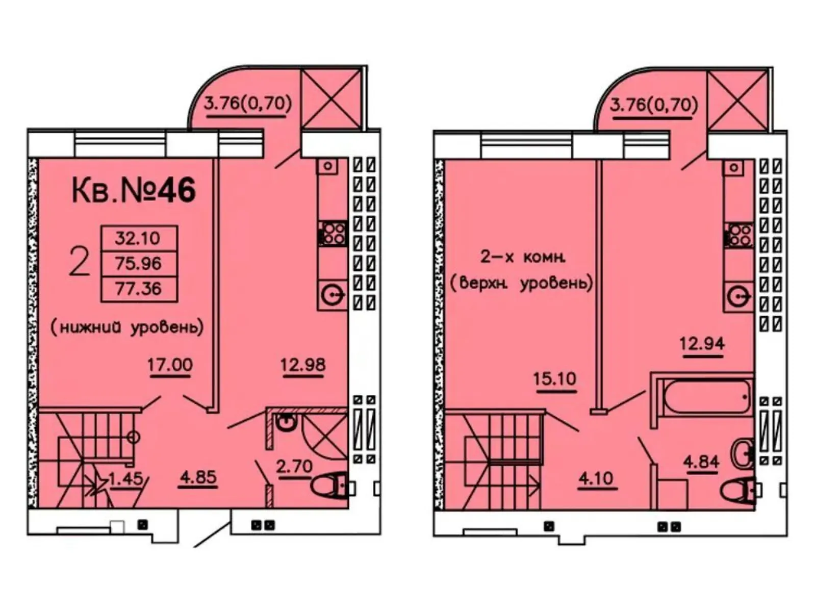 Продається 3-кімнатна квартира 80.5 кв. м у Крижанівка, вул. Палія Семена, 22Б - фото 1