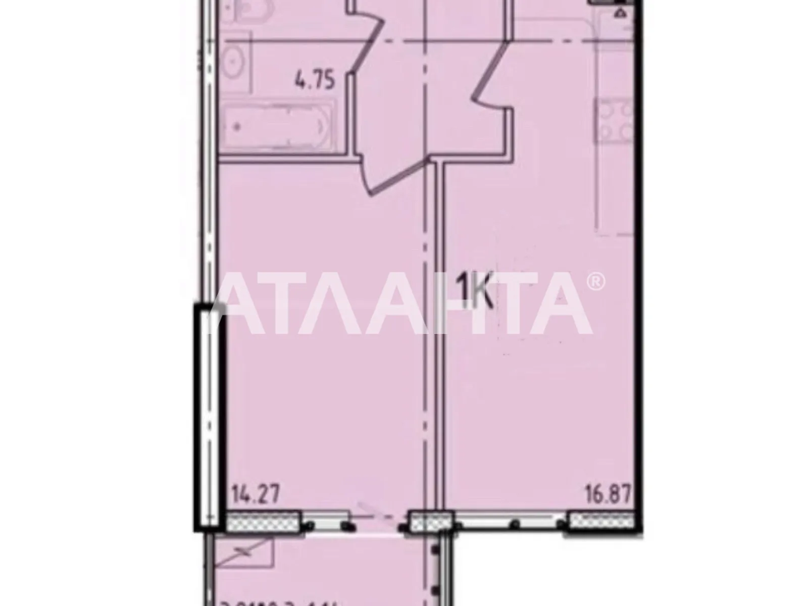Продається 1-кімнатна квартира 43.3 кв. м у Одесі, вул. Генуезька, 1/1 - фото 1