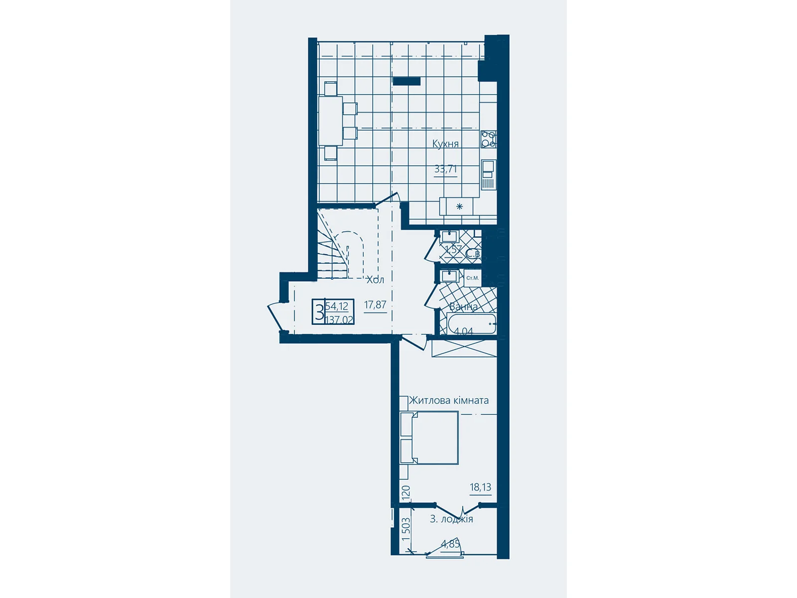 Продається 3-кімнатна квартира 137.02 кв. м у Чернівцях, вул. Героїв Майдану, 194А - фото 1