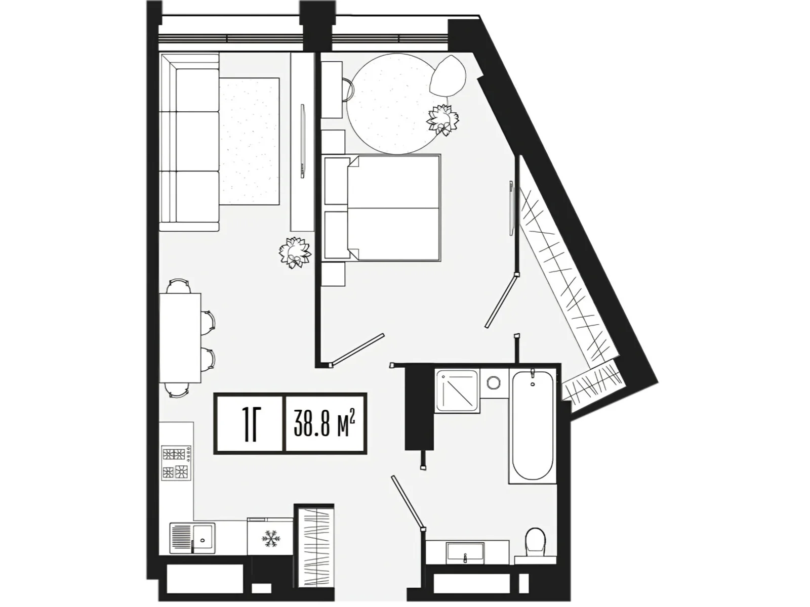 Продается 1-комнатная квартира 38.3 кв. м в Днепре, ул. 3-ї Штурмової Бригади(6-й стрелковой дивизии), 29 - фото 1