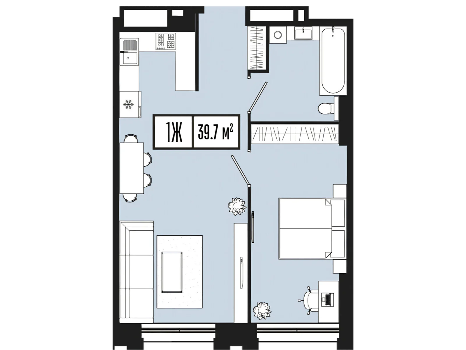 Продается 1-комнатная квартира 39.7 кв. м в Днепре, ул. 3-ї Штурмової Бригади(6-й стрелковой дивизии), 29 - фото 1