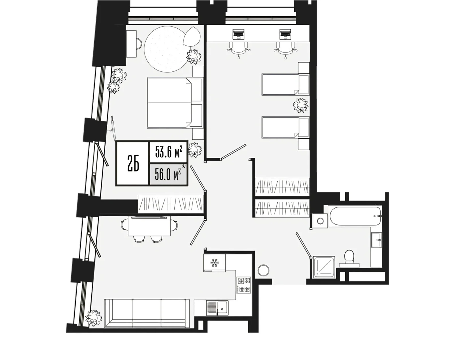 Продается 2-комнатная квартира 64 кв. м в Днепре, ул. 3-ї Штурмової Бригади(6-й стрелковой дивизии), 29 - фото 1