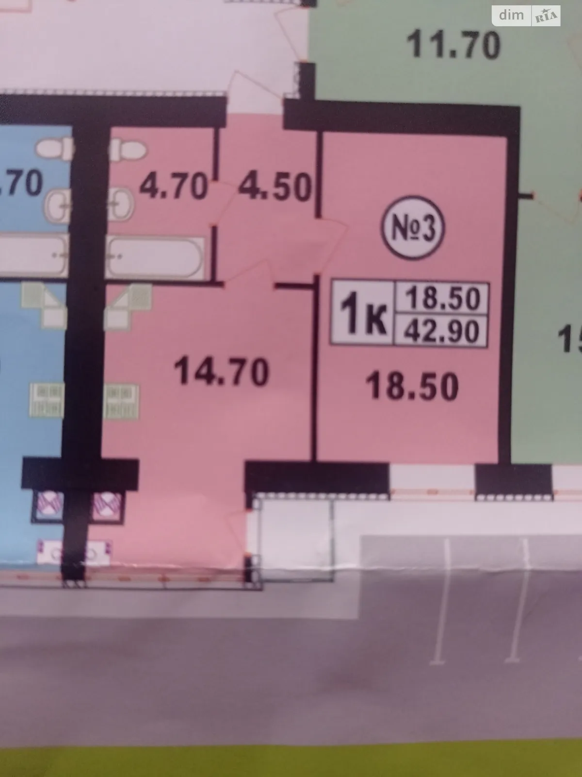 Продается 1-комнатная квартира 43 кв. м в Хмельницком, ул. Степана Бандеры, 80 - фото 1