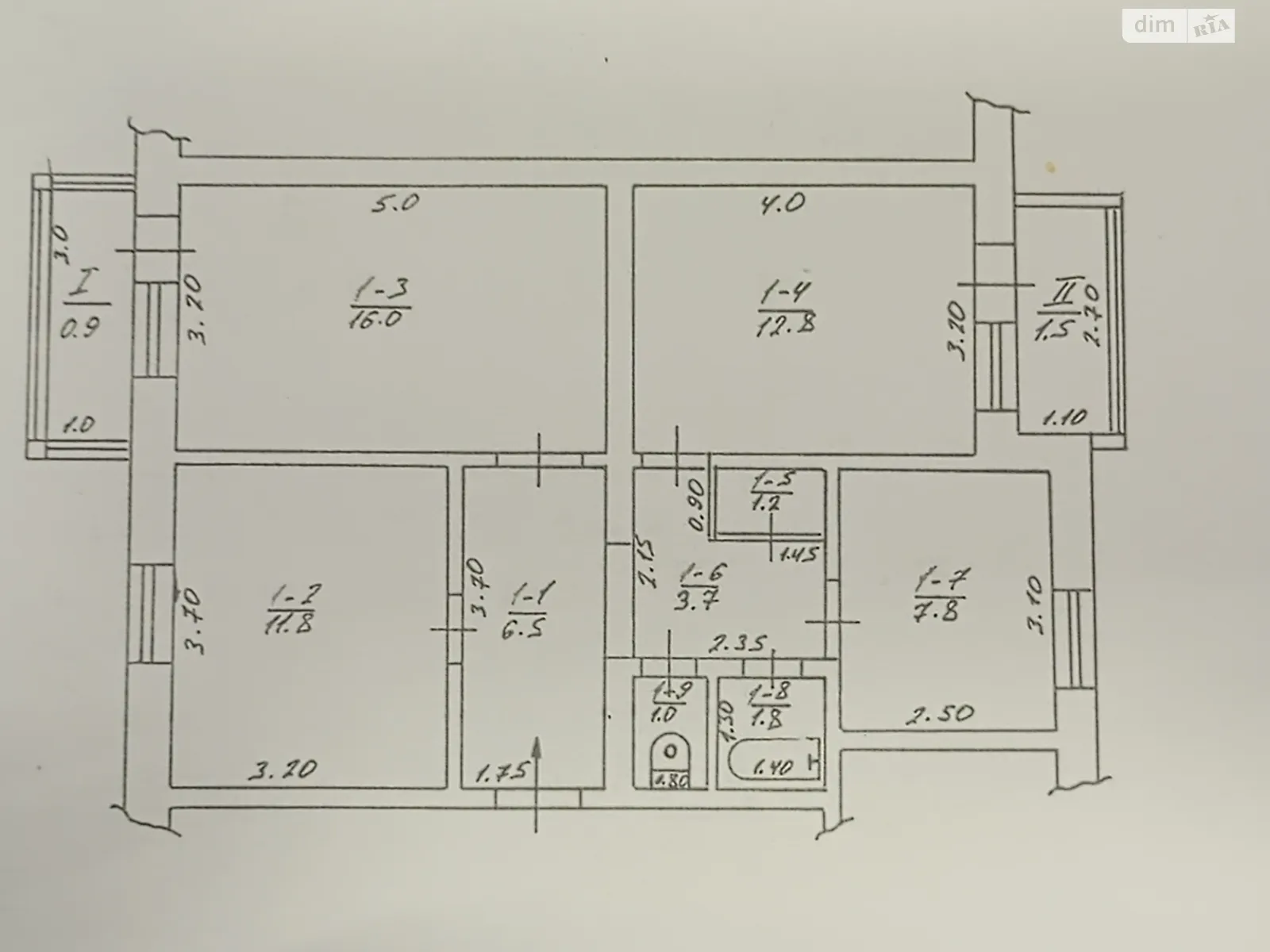 Продается 3-комнатная квартира 65 кв. м в Арбузинке - фото 1