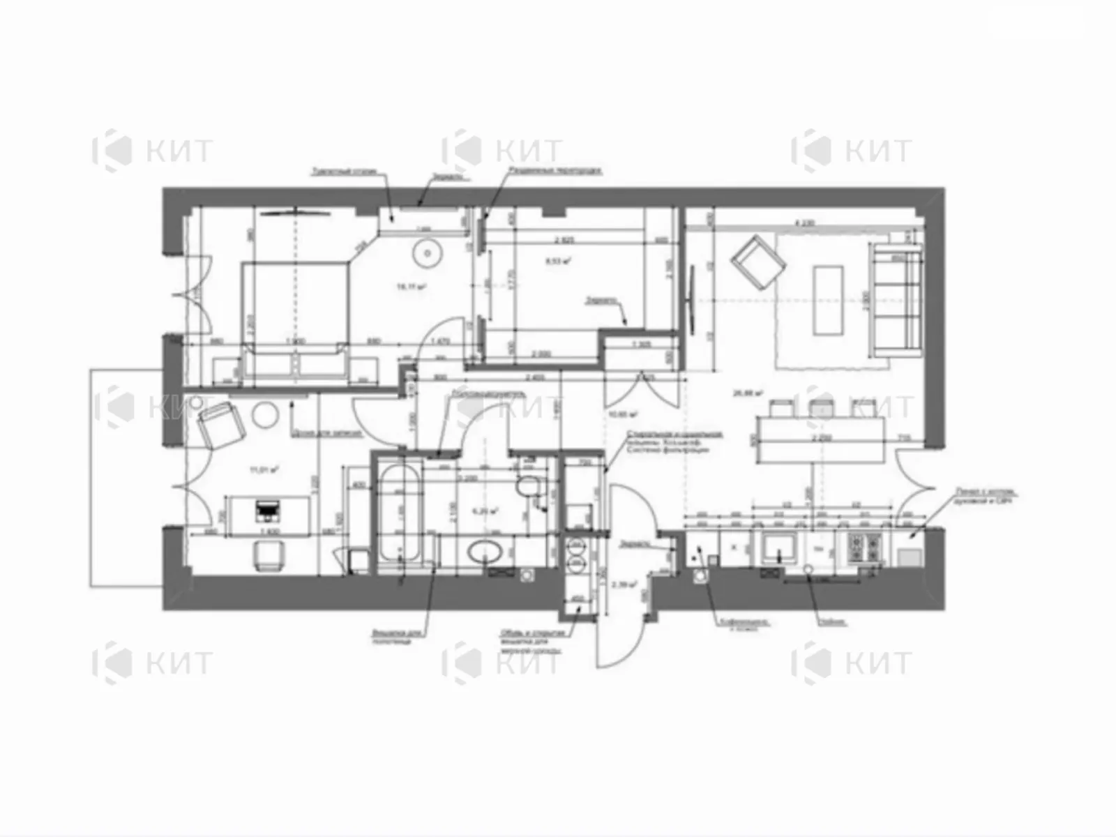 Продается 2-комнатная квартира 83.1 кв. м в Харькове, ул. Профессорская, 4 - фото 1