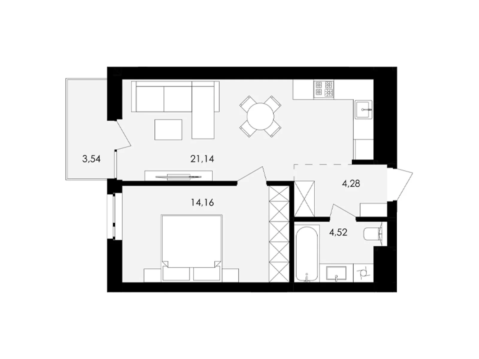 Продається 1-кімнатна квартира 45.17 кв. м у Львові, цена: 106000 $ - фото 1