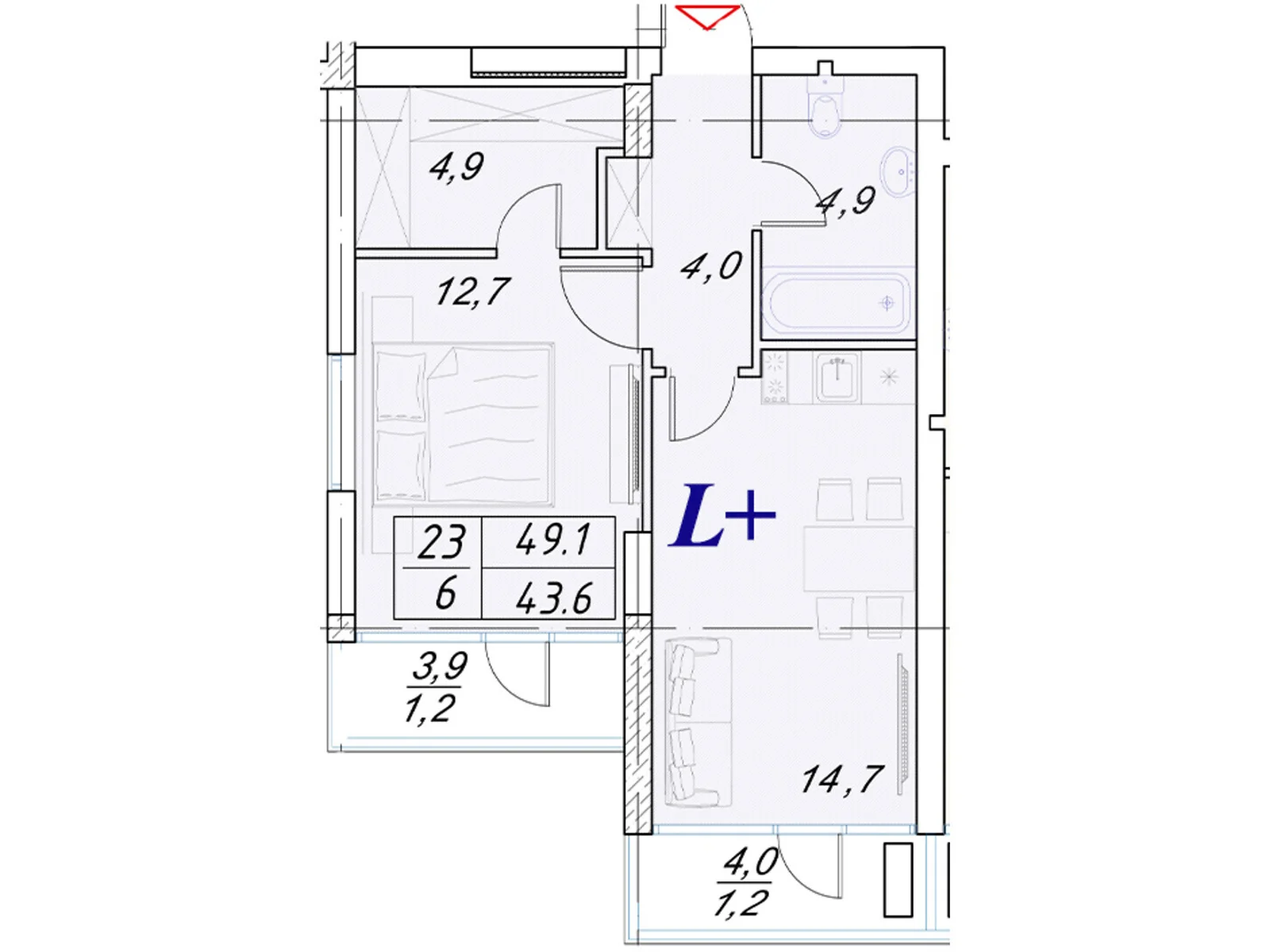 Продається 2-кімнатна квартира 49.1 кв. м у Чорноморську, вул. Набережна, 13Г - фото 1