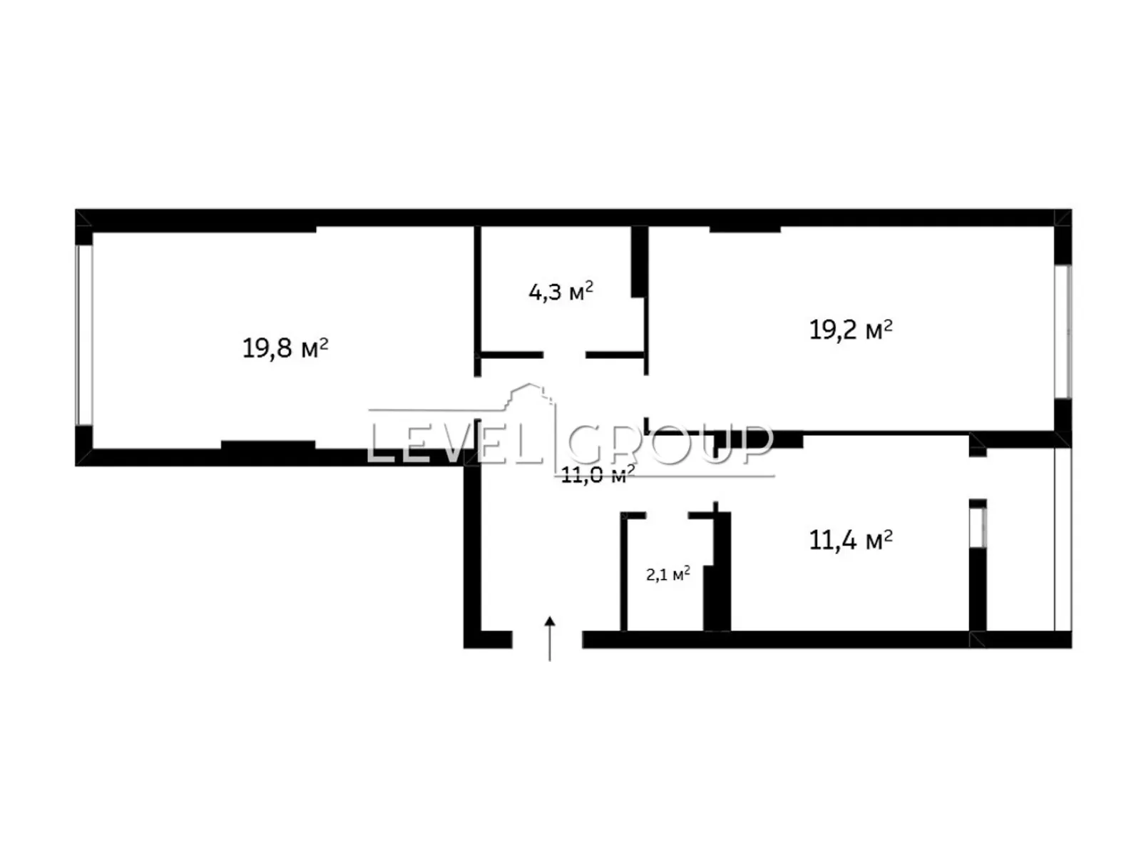 Продается 2-комнатная квартира 69.6 кв. м в Вышгороде, ул. Школьная, 73В - фото 1
