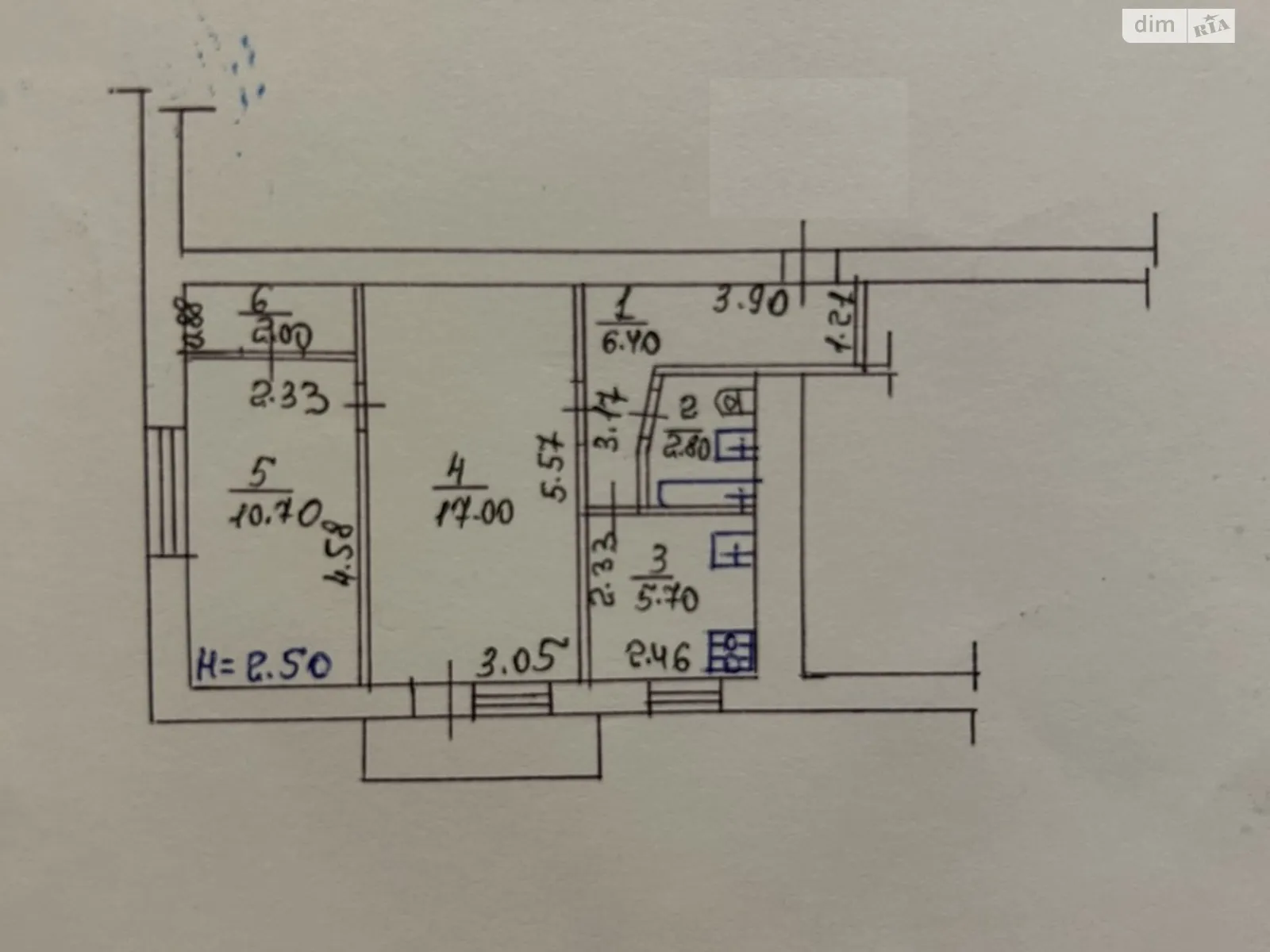 Продается 2-комнатная квартира 46.1 кв. м в Полтаве, ул. Европейская, 92 - фото 1
