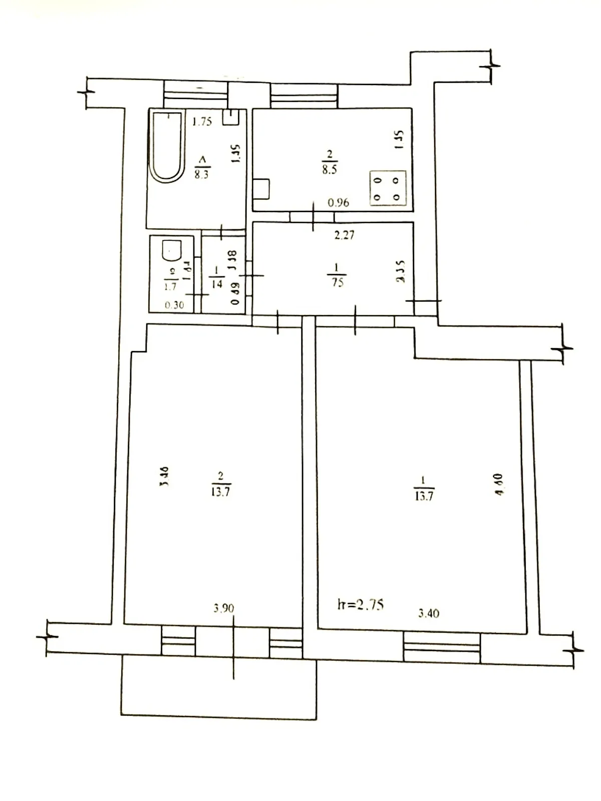 Продается 2-комнатная квартира 48 кв. м в Полтаве, ул. Шведская - фото 1