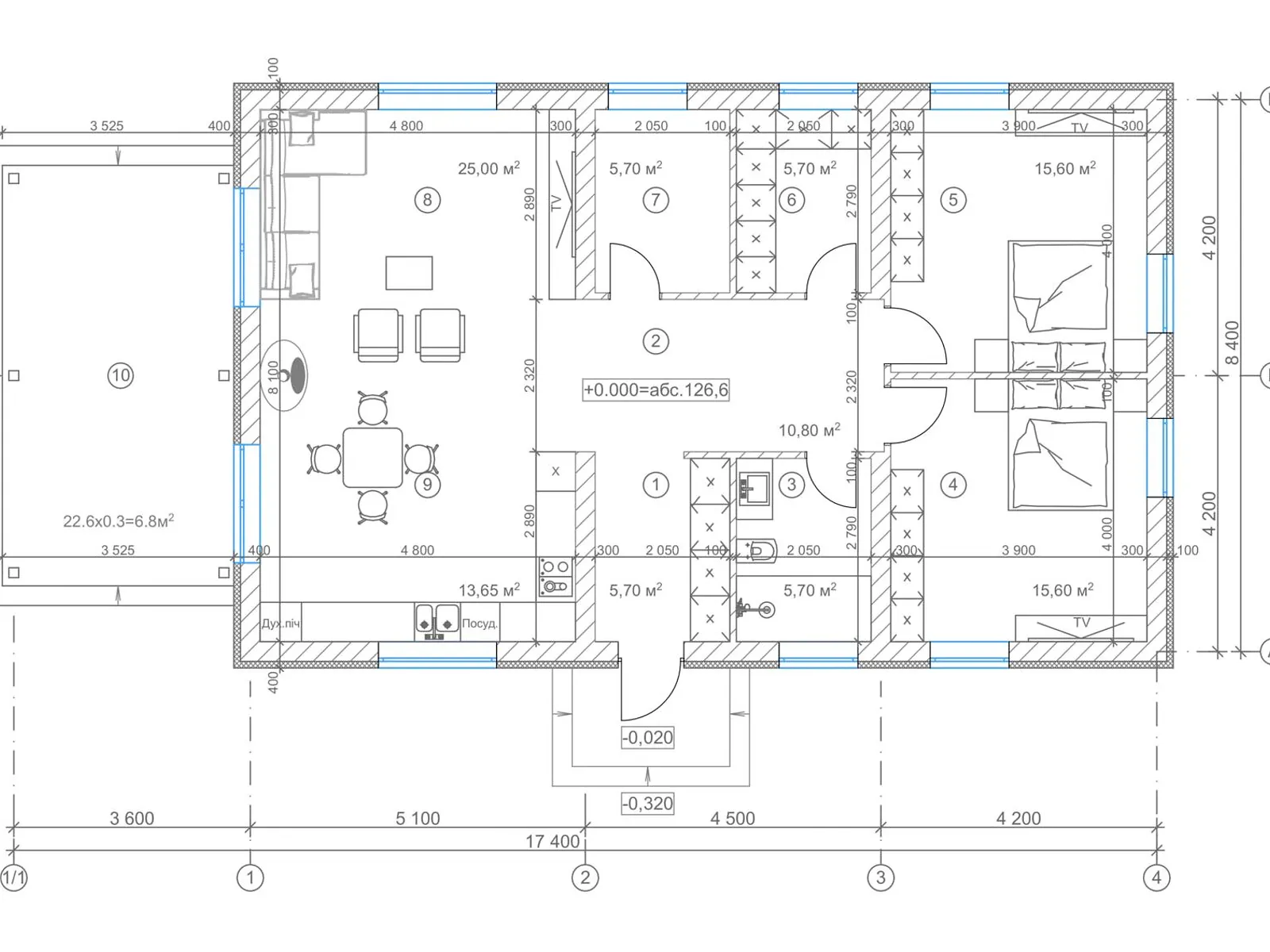 Продается одноэтажный дом 110.3 кв. м с мебелью, цена: 148000 $ - фото 1
