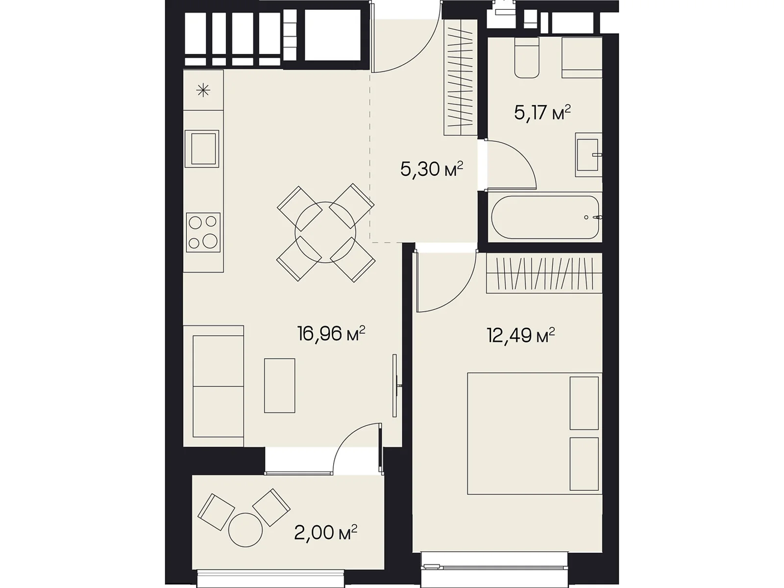 Продается 1-комнатная квартира 41.92 кв. м в Львове, ул. Пимоненко Николая, 9 - фото 1