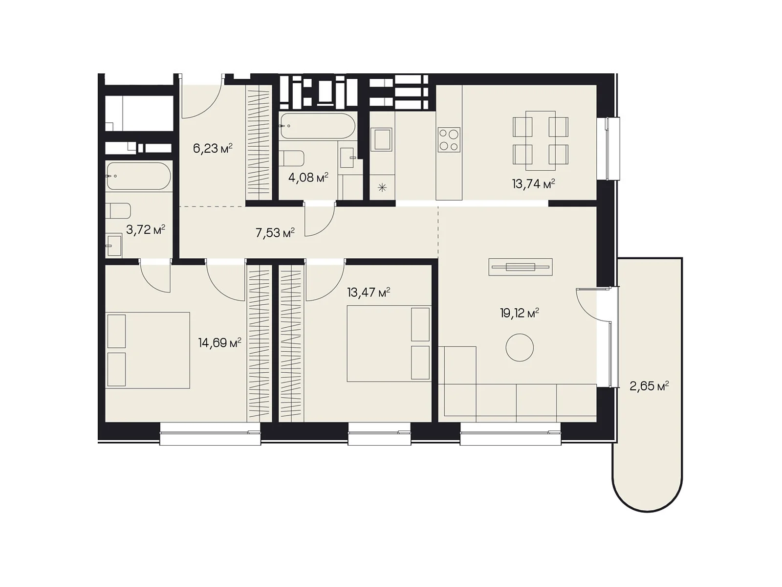 Продается 3-комнатная квартира 85.23 кв. м в Львове, ул. Пимоненко Николая, 9 - фото 1