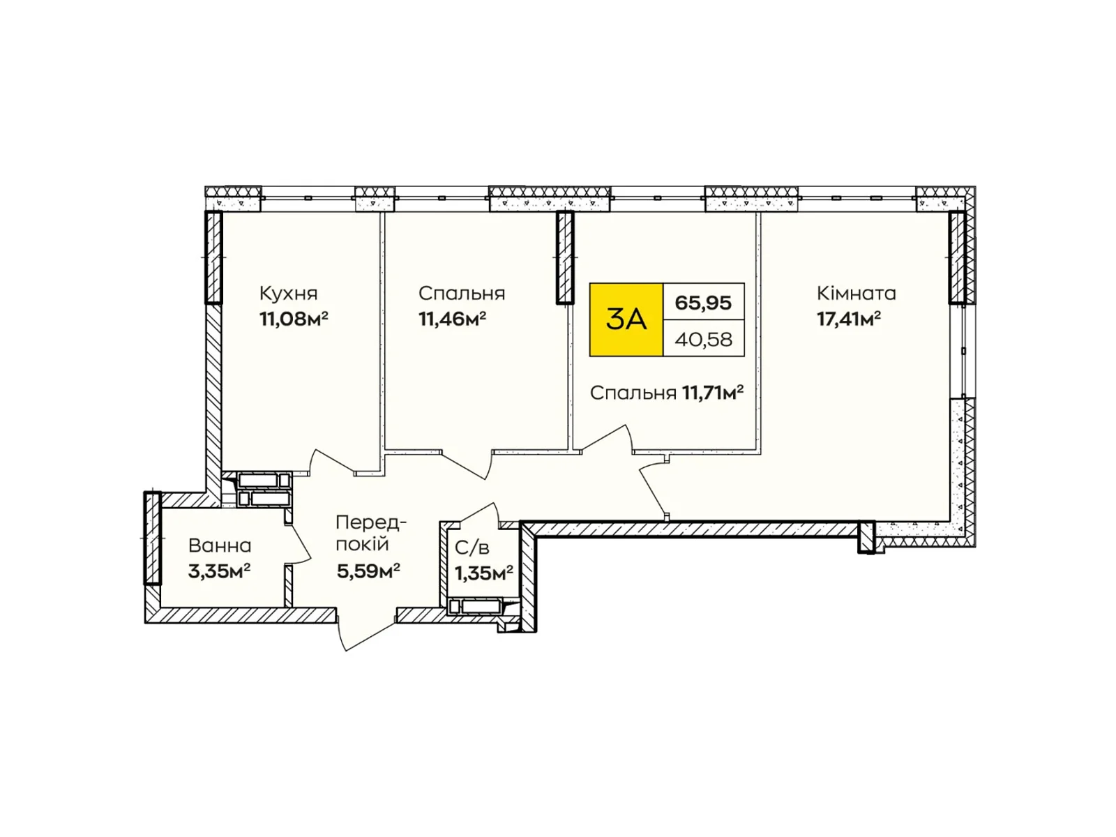 Продается 3-комнатная квартира 66 кв. м в Киеве, ул. Ивана Кочерги, 17А - фото 1