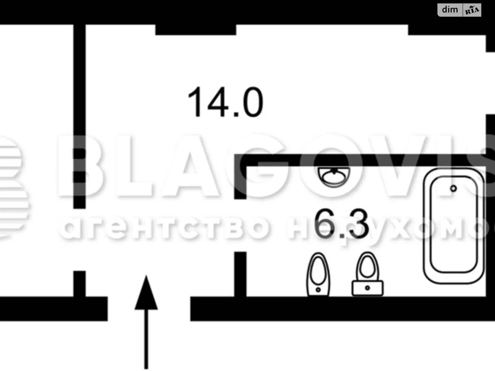 Продается 1-комнатная квартира 60 кв. м в Киеве, ул. Кирилло-Мефодиевская, 2 - фото 1