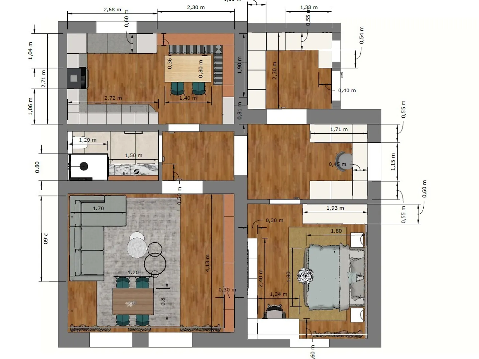 Сдается в аренду часть дома 67.4 кв. м с мебелью, цена: 17500 грн - фото 1
