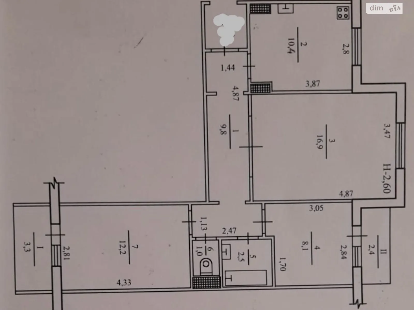 Продается 3-комнатная квартира 63.27 кв. м в Сумах, ул. Героев Крут, 68Б - фото 1