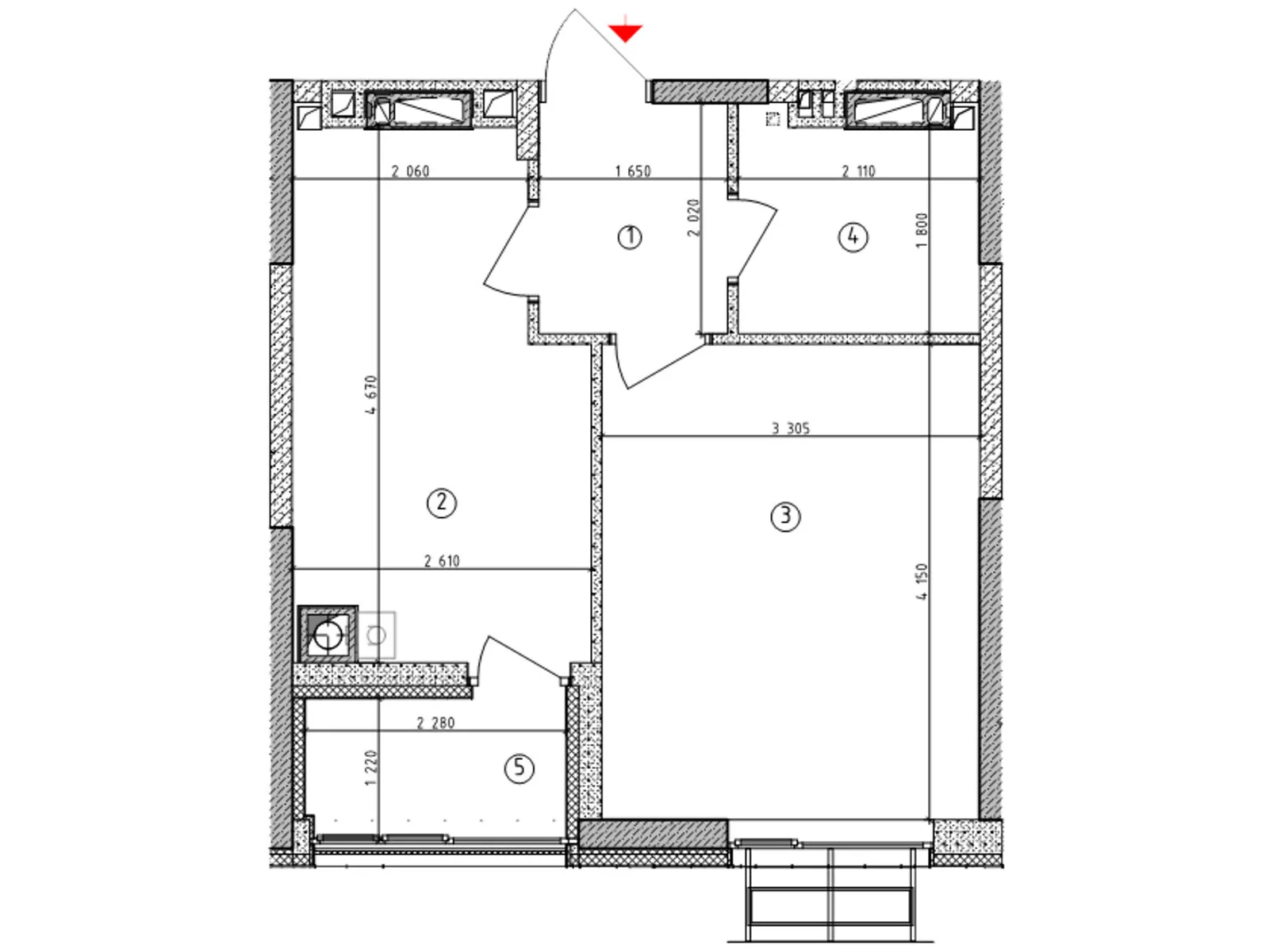 Продається 1-кімнатна квартира 34.6 кв. м у Гатне, вул. Київська(Карпа Валовня), 1 - фото 1