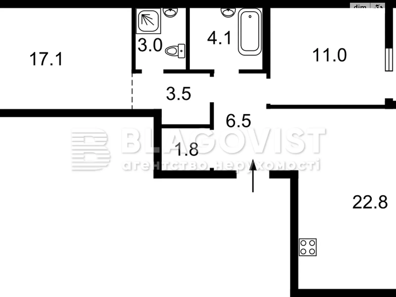Продается 3-комнатная квартира 72 кв. м в Киеве, ул. Мартовская, 12 - фото 1