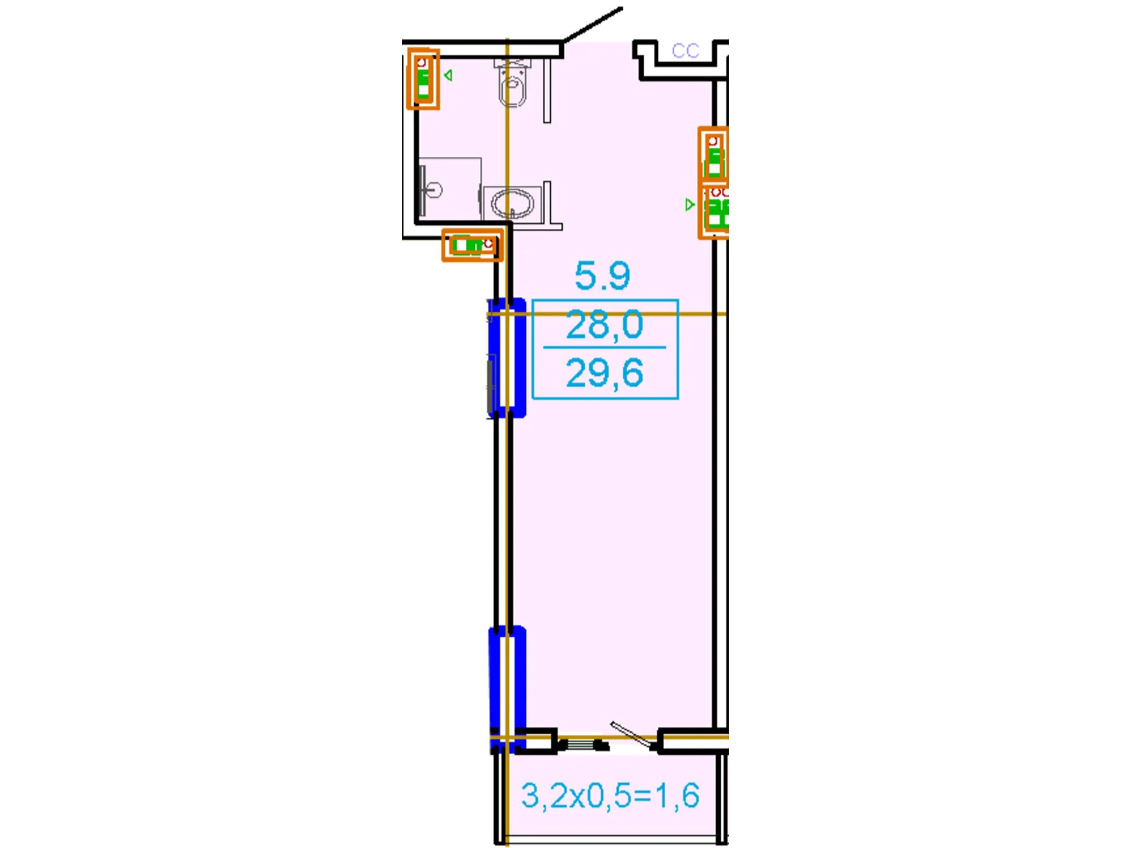 Продається 1-кімнатна квартира 29.6 кв. м у Одесі, вул. Генуезька, 1Ж - фото 1