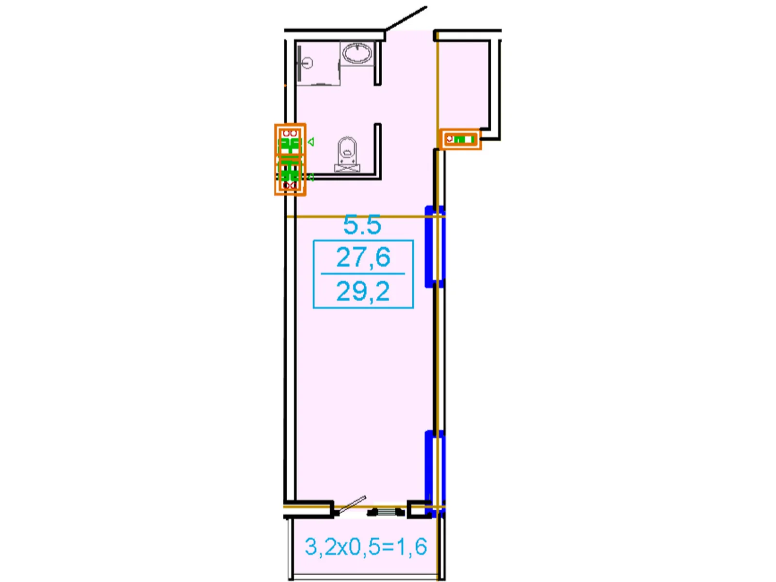 Продається 1-кімнатна квартира 29.2 кв. м у Одесі, вул. Генуезька, 1Ж - фото 1