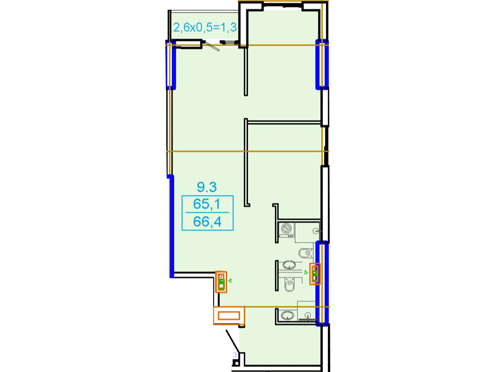Продается 2-комнатная квартира 66.4 кв. м в Одессе, ул. Генуэзская, 1Ж - фото 1