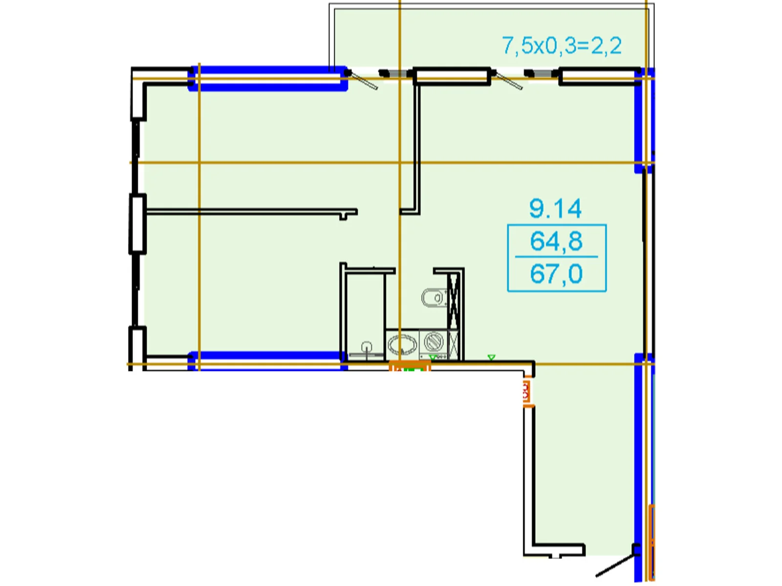 Продается 2-комнатная квартира 67 кв. м в Одессе, ул. Генуэзская, 1Ж - фото 1