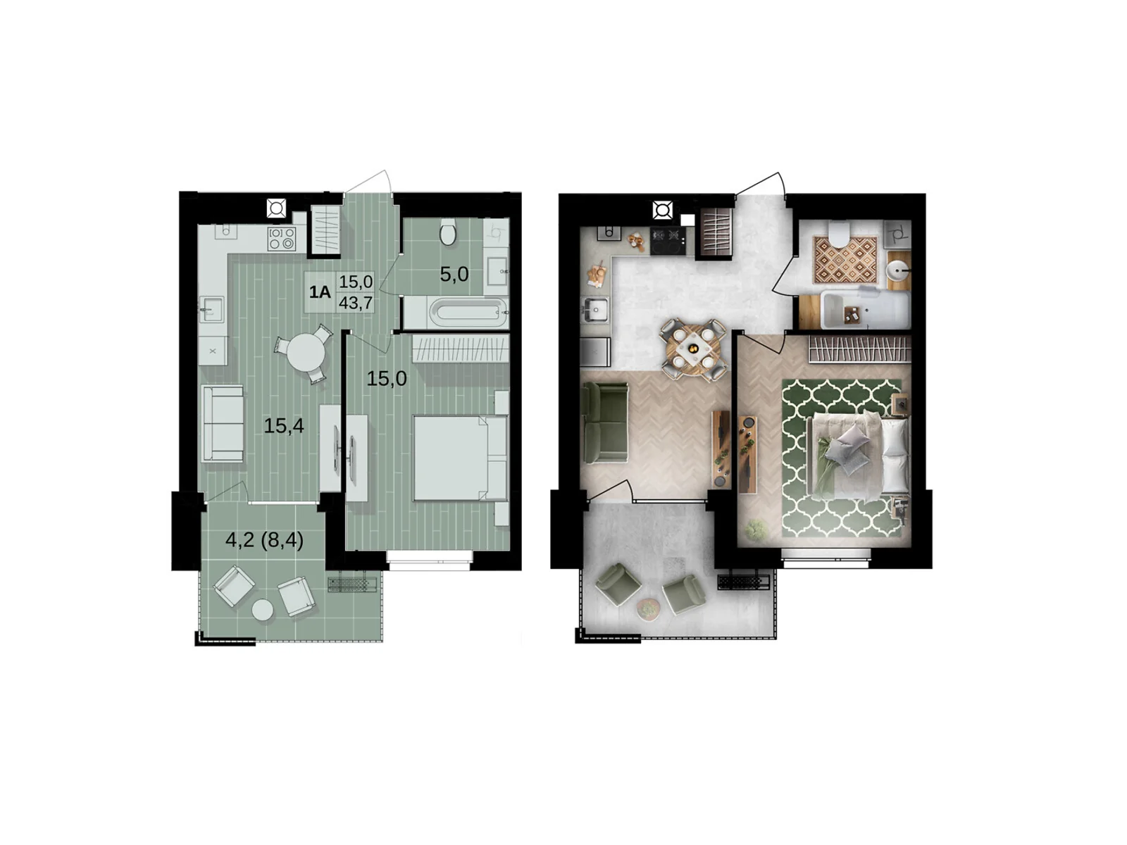 Продається 1-кімнатна квартира 43.7 кв. м у Вінниці, вул. Праведників світу(Максимовича), 6 - фото 1