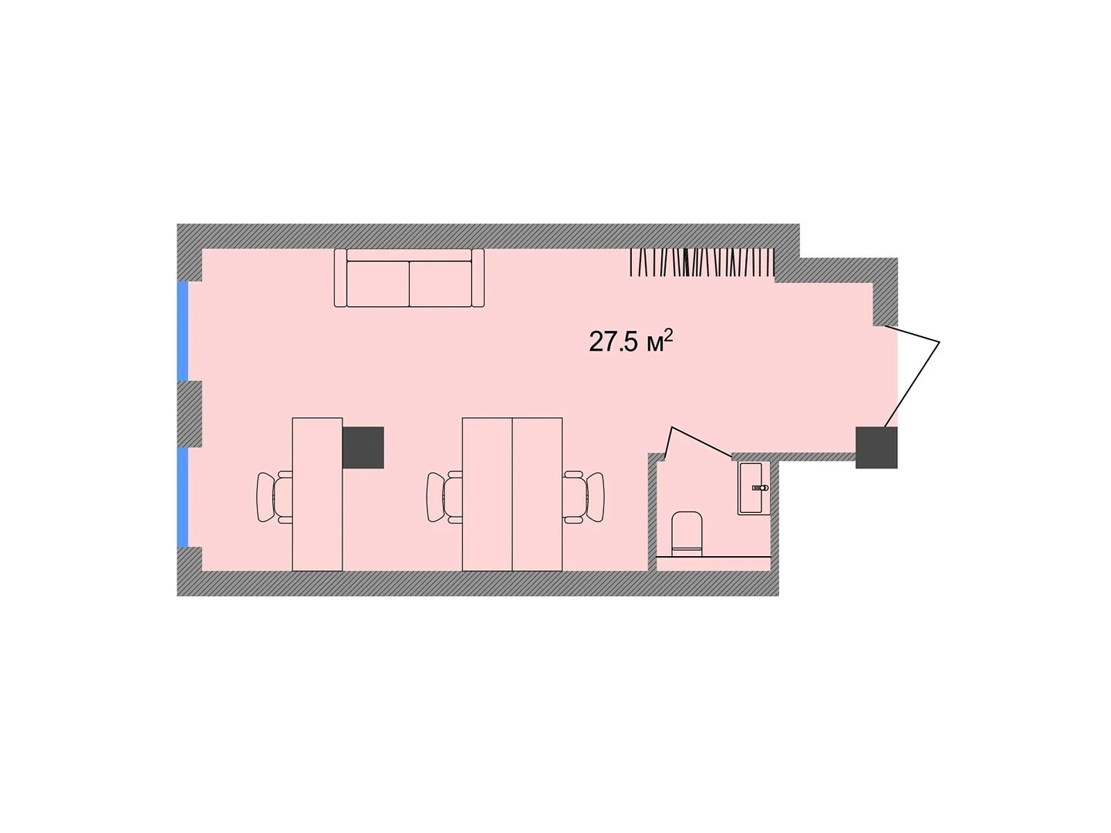 Продается офис 27.5 кв. м в бизнес-центре, цена: 38500 $ - фото 1