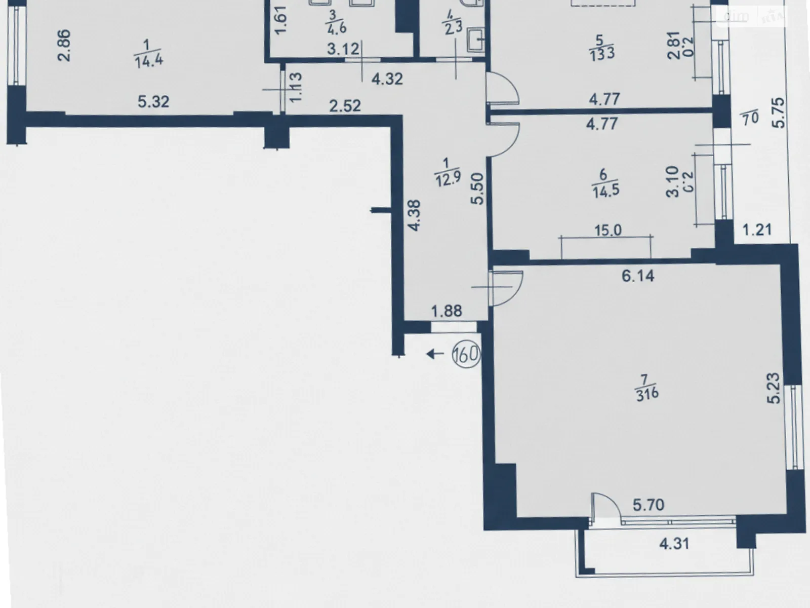 Продається 3-кімнатна квартира 97 кв. м у Івано-Франківську, вул. Юліана Пелеша(Крайківського), 60 - фото 1