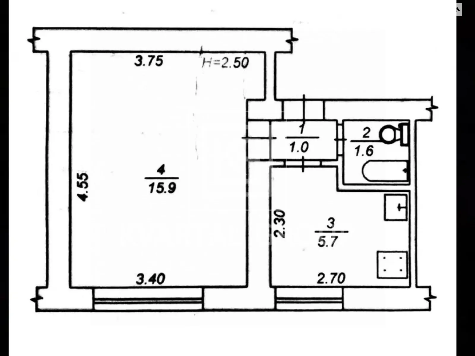 Продается 1-комнатная квартира 24.5 кв. м в Горенке, цена: 16500 $ - фото 1