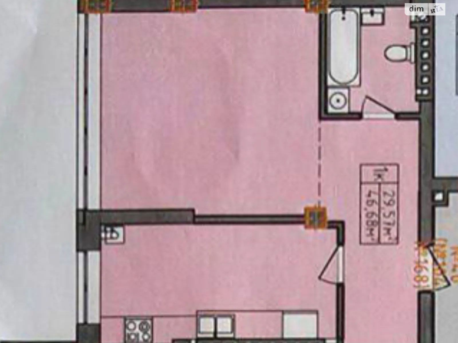 Продається 1-кімнатна квартира 46.6 кв. м у Слобожанському, вул. Співдружності, 10 - фото 1
