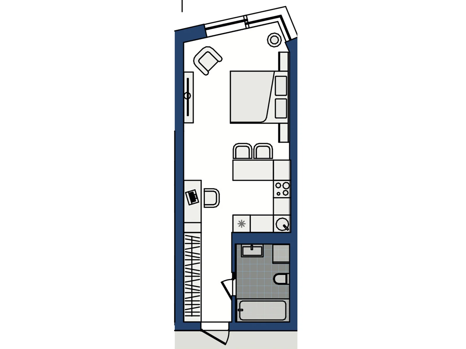 Продается 1-комнатная квартира 35.52 кв. м в Хмельницком, ул. Озерная, 20 - фото 1