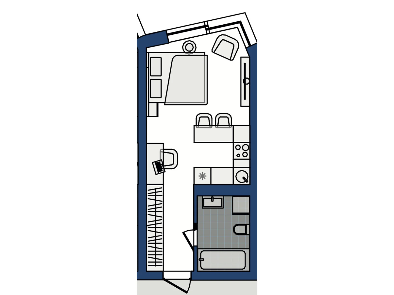 Продається 1-кімнатна квартира 29.36 кв. м у Хмельницькому, вул. Озерна, 20 - фото 1