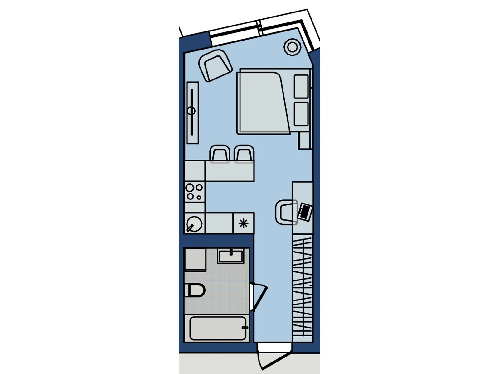 Продается 1-комнатная квартира 30.39 кв. м в Хмельницком, ул. Озерная, 20 - фото 1