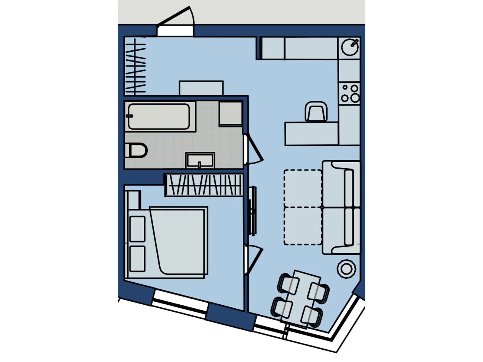 Продается 1-комнатная квартира 41.76 кв. м в Хмельницком, ул. Озерная, 20 - фото 1