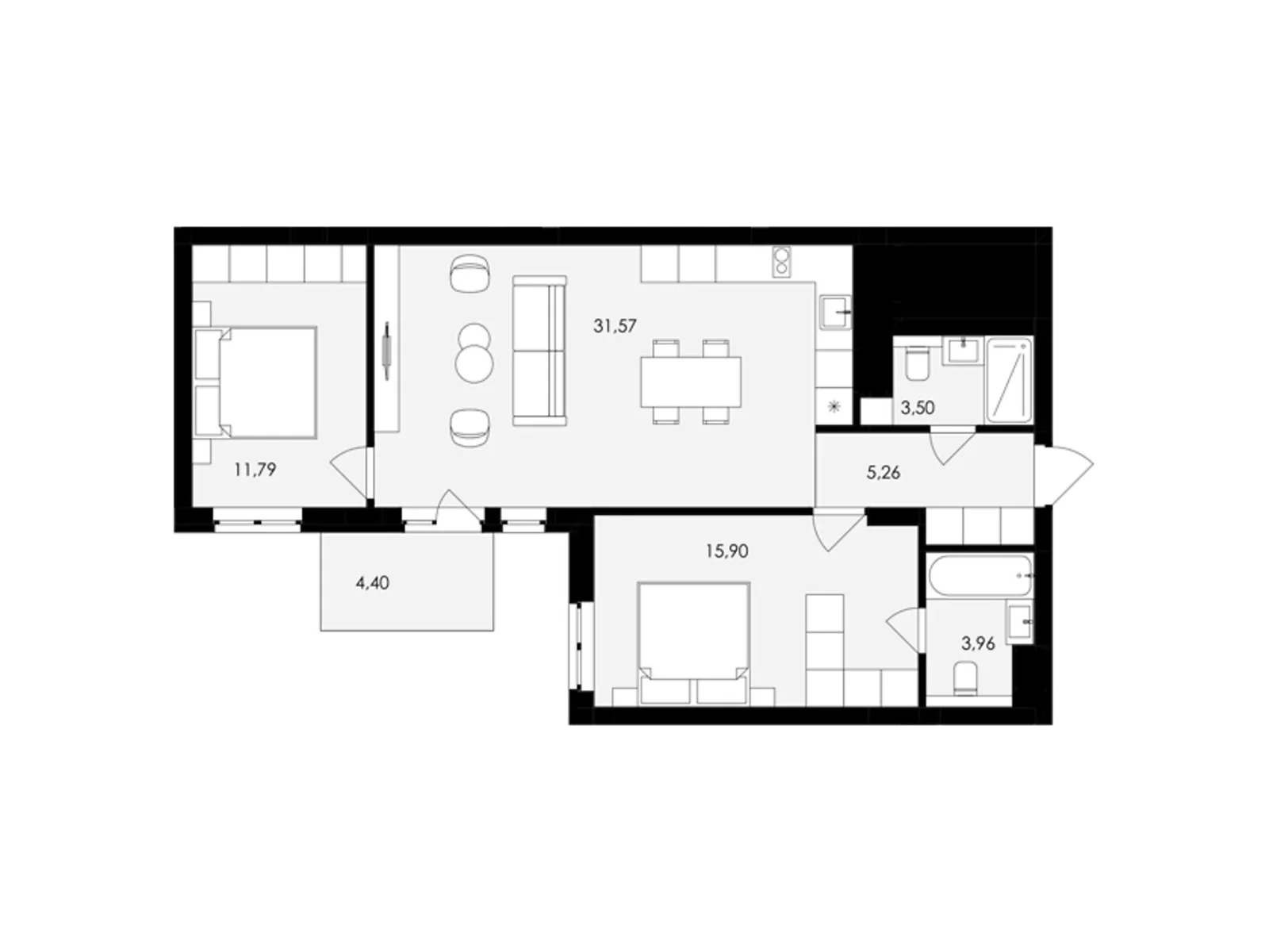 Продается 2-комнатная квартира 72.78 кв. м в Сокольниках, ул. Героев Майдана - фото 1