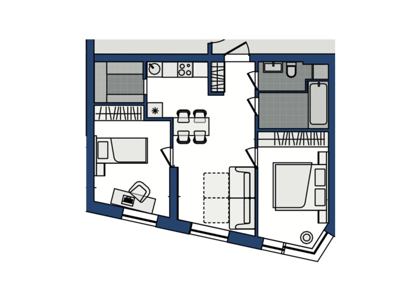 Продается 2-комнатная квартира 55.78 кв. м в Хмельницком, ул. Озерная, 20 - фото 1