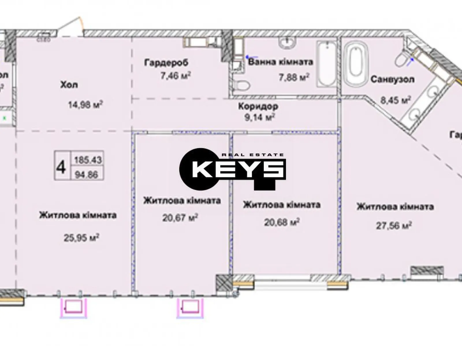 Продається 4-кімнатна квартира 185 кв. м у Києві, вул. Андрія Верхогляда(Драгомирова), 1-20А - фото 1