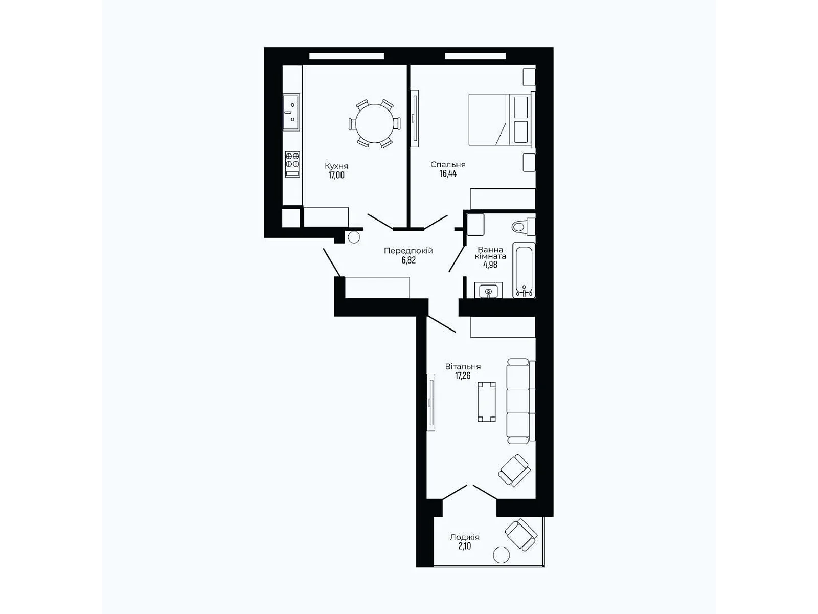 Продается 2-комнатная квартира 64.6 кв. м в Криховцах, ул. Крайная, 5 - фото 1