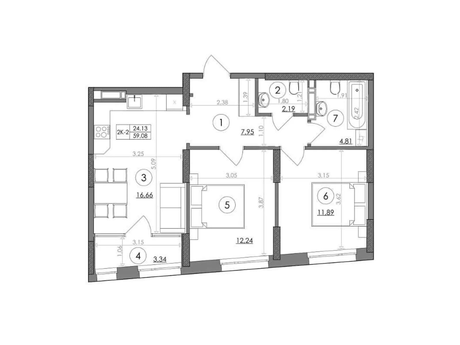 Продається 2-кімнатна квартира 59 кв. м у Києві, Столичне шосе, 1Б - фото 1
