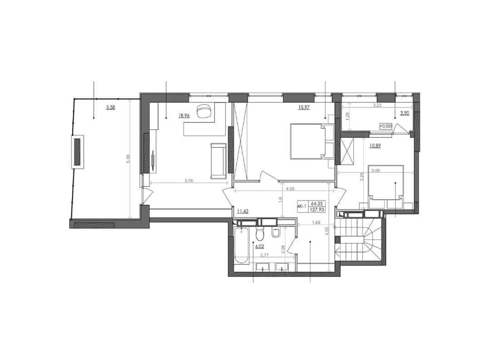 Продается 4-комнатная квартира 123.1 кв. м в Киеве, Столичное шоссе, 3 - фото 1