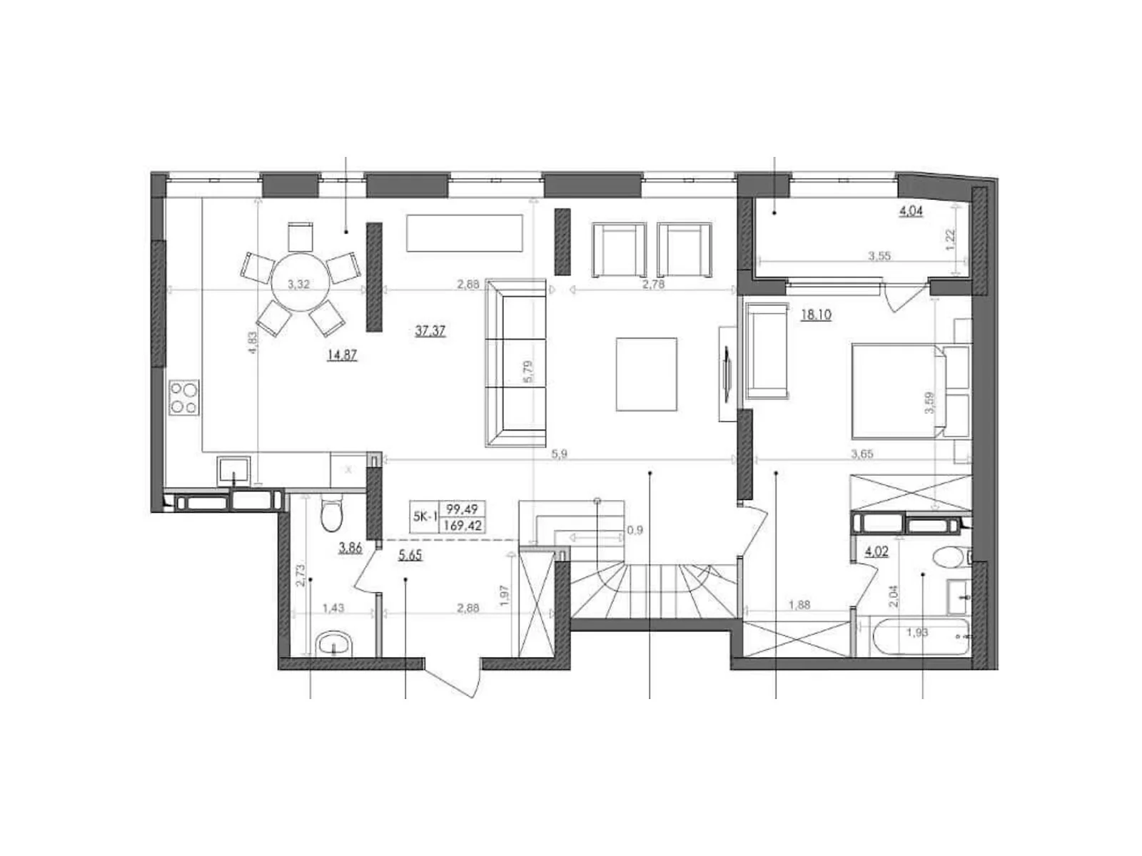 Продается 5-комнатная квартира 167.1 кв. м в Киеве, Столичное шоссе, 3 - фото 1