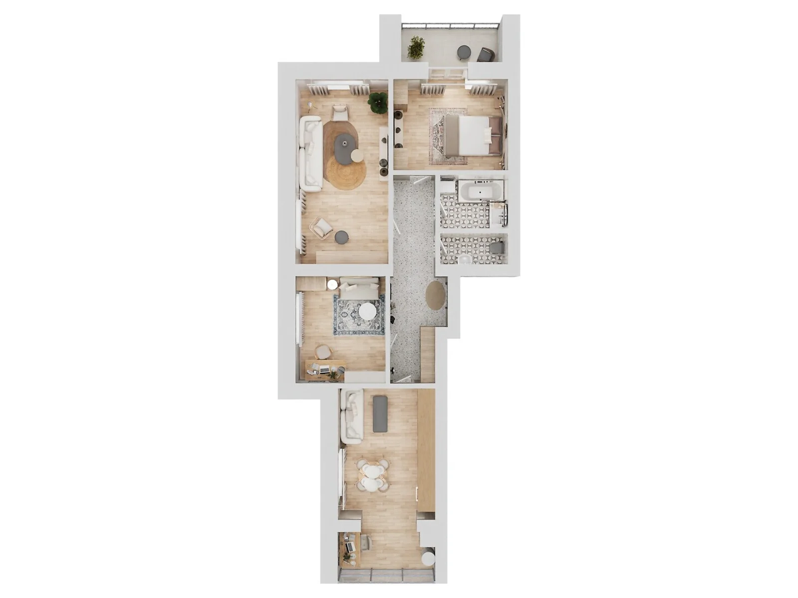 Продается 3-комнатная квартира 88.79 кв. м в Каменце-Подольском, ул. Ивана Выговского(Матросова), 4/6 - фото 1